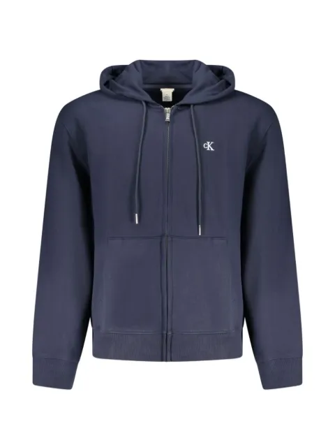 Calvin Klein logo-print zip-up hoodie