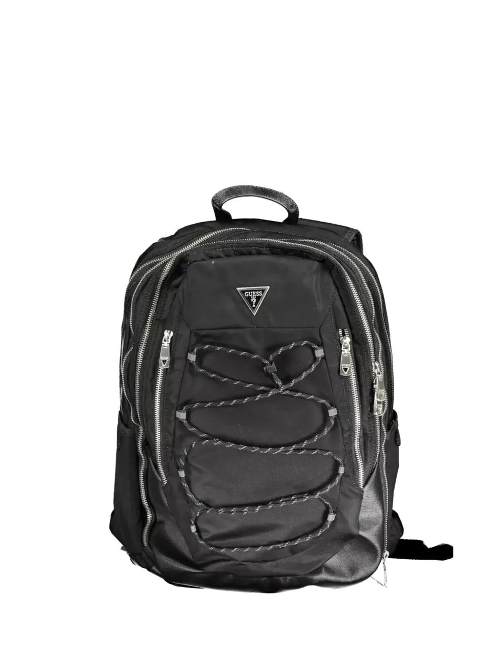 GUESS USA bungee-cord logo-plaque backpack - Nero