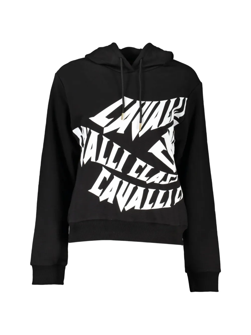 Cavalli Class logo-print hoodie - Schwarz