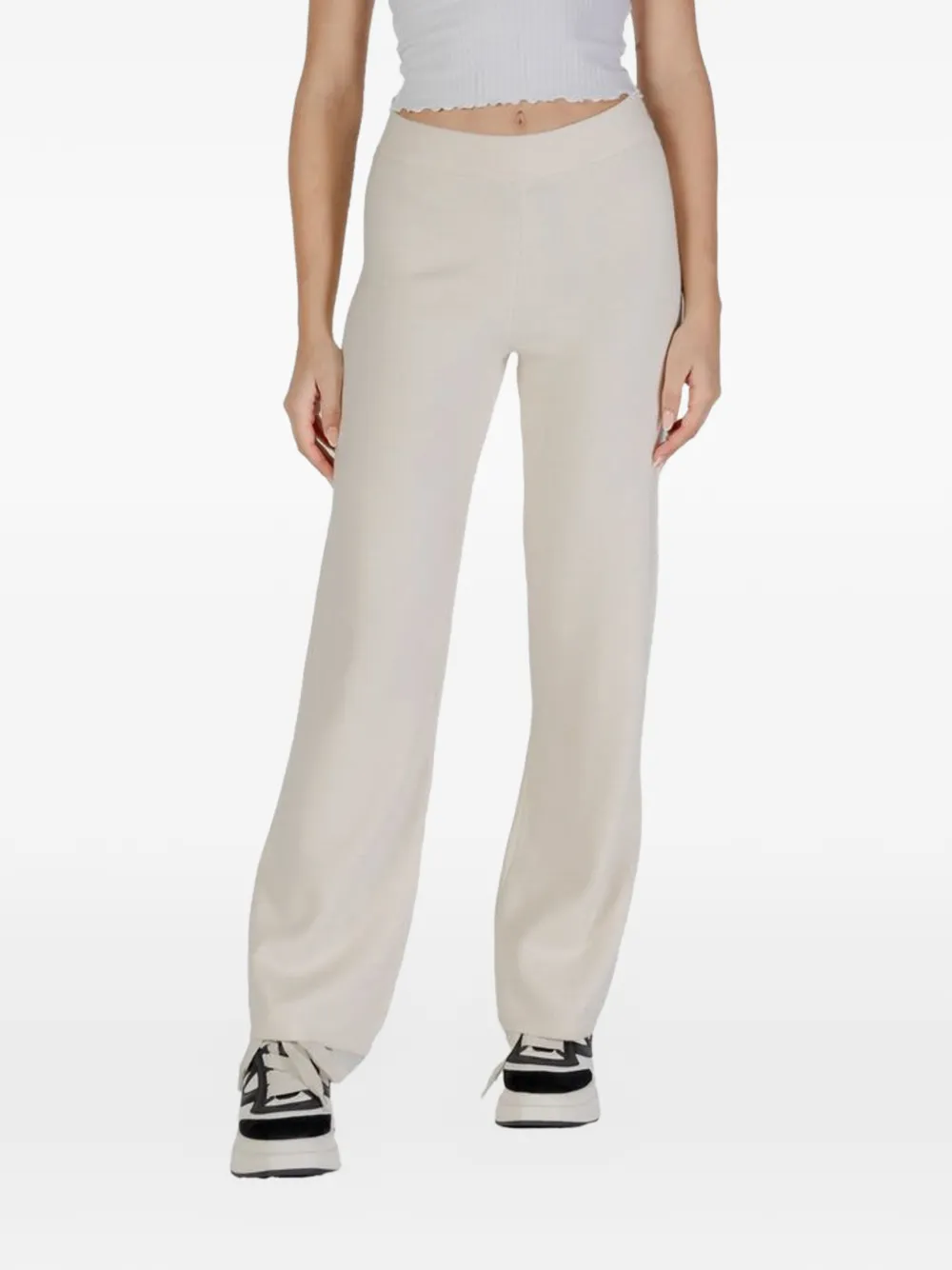 VERO MODA wide-leg track pants - Toni neutri