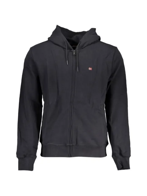 Napapijri logo-patch zip-up hoodie