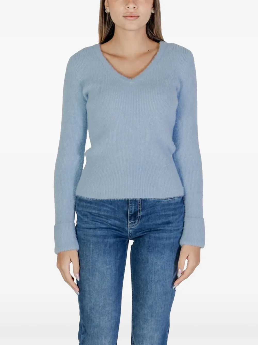 Morgan ribbed V-neck sweater