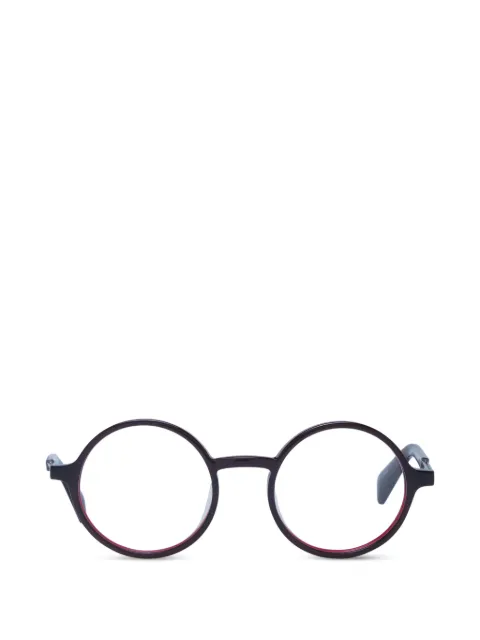 Yohji Yamamoto round-frame metal-temple glasses