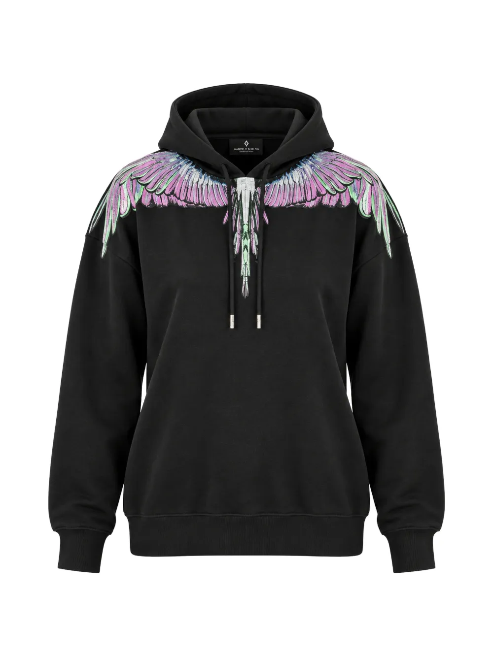 COUNTY OF MILAN wing-print drawstring hoodie