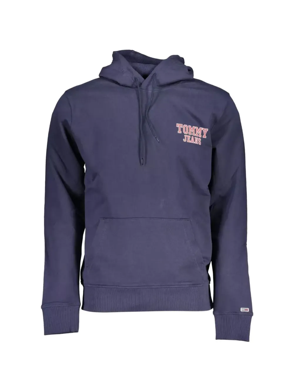 Tommy Hilfiger 로고 프린트 코튼 후디 | 블루 | Image 1