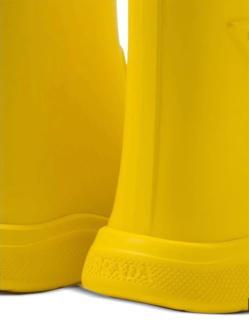 Prada logo-embellishment rain boots Geel
