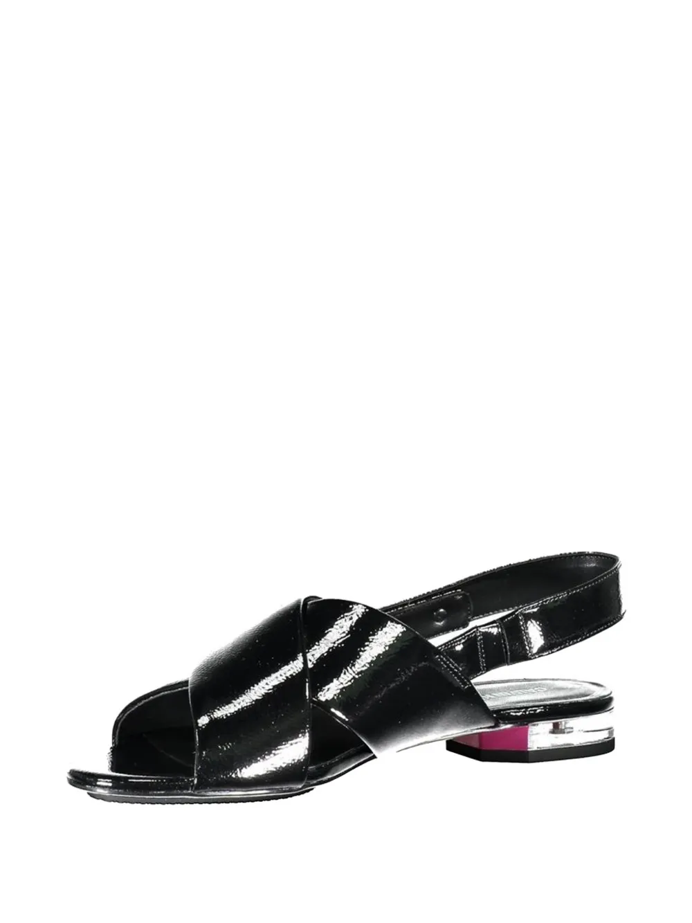 Calvin Klein cross-strap sandals Zwart