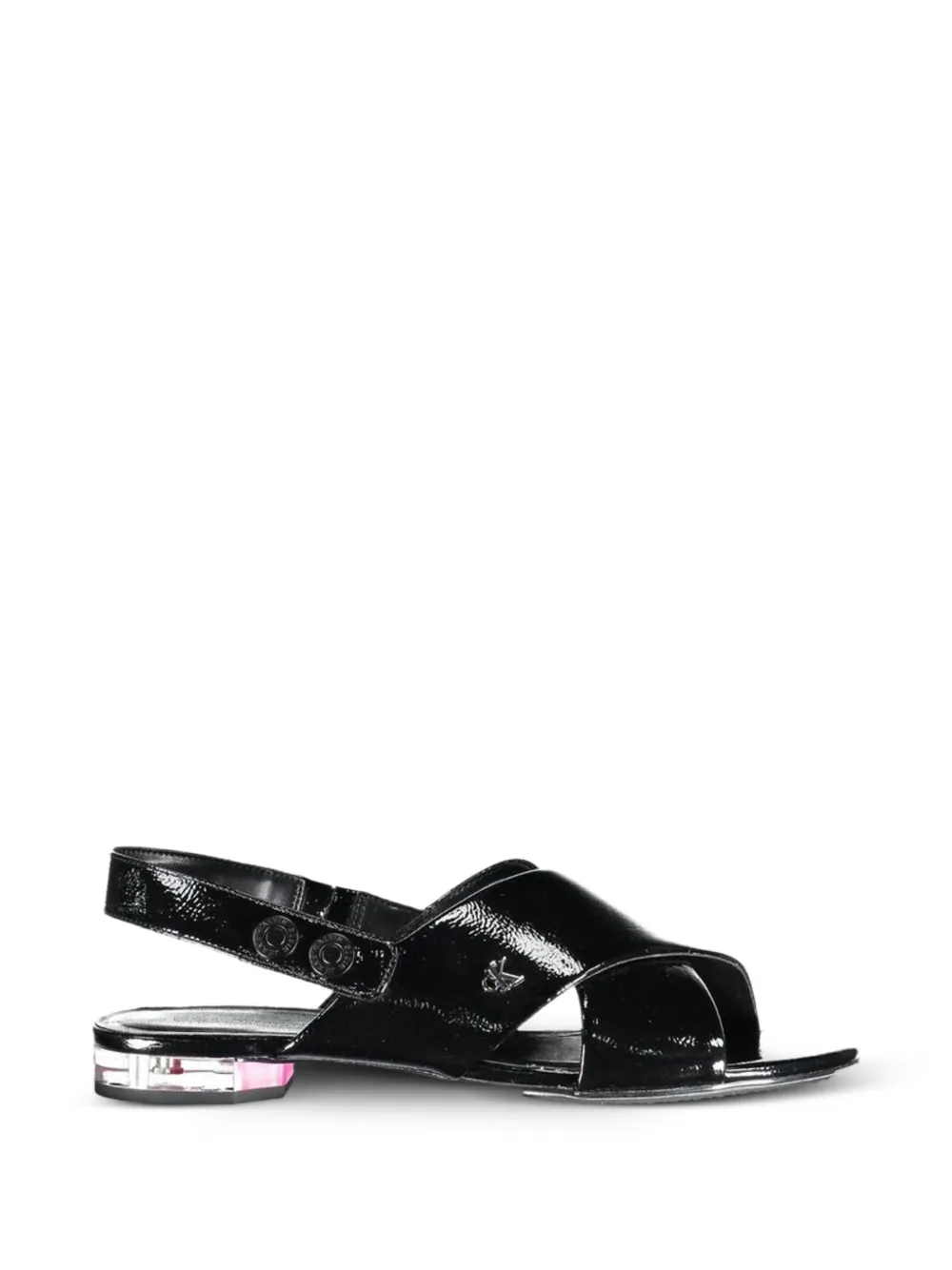 Calvin Klein cross-strap sandals - Schwarz