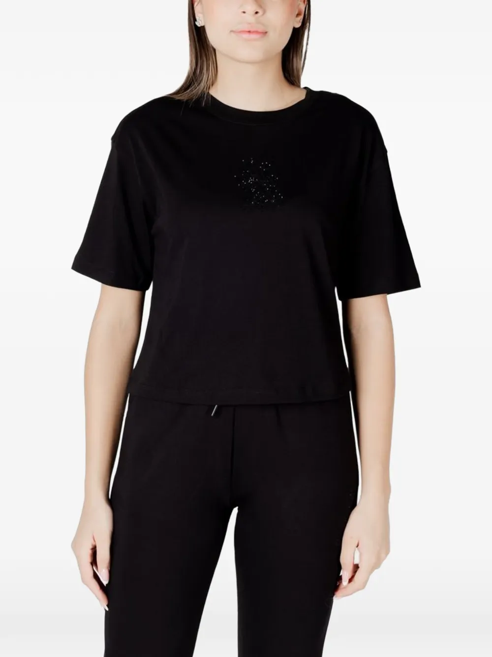 Armani Exchange embellished T-shirt - Nero