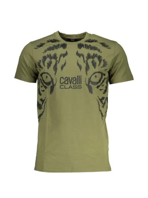 Cavalli Class tiger-eyes graphic-print T-shirt