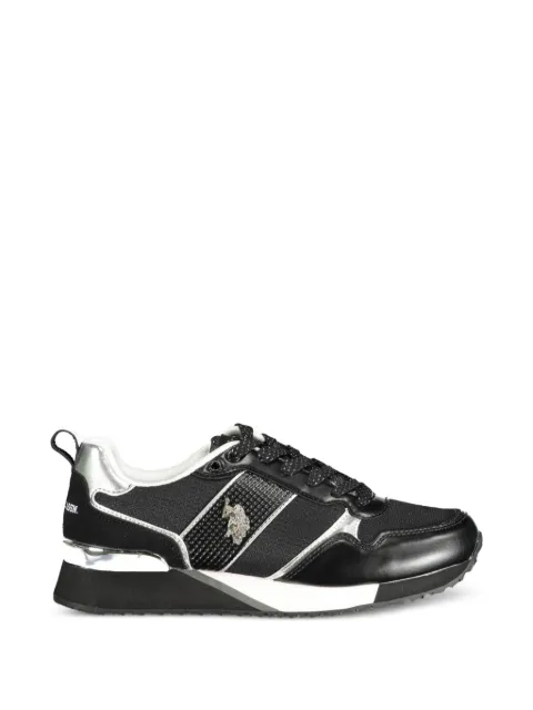 U.S. POLO ASSN. metallic-panel logo-patch sneakers