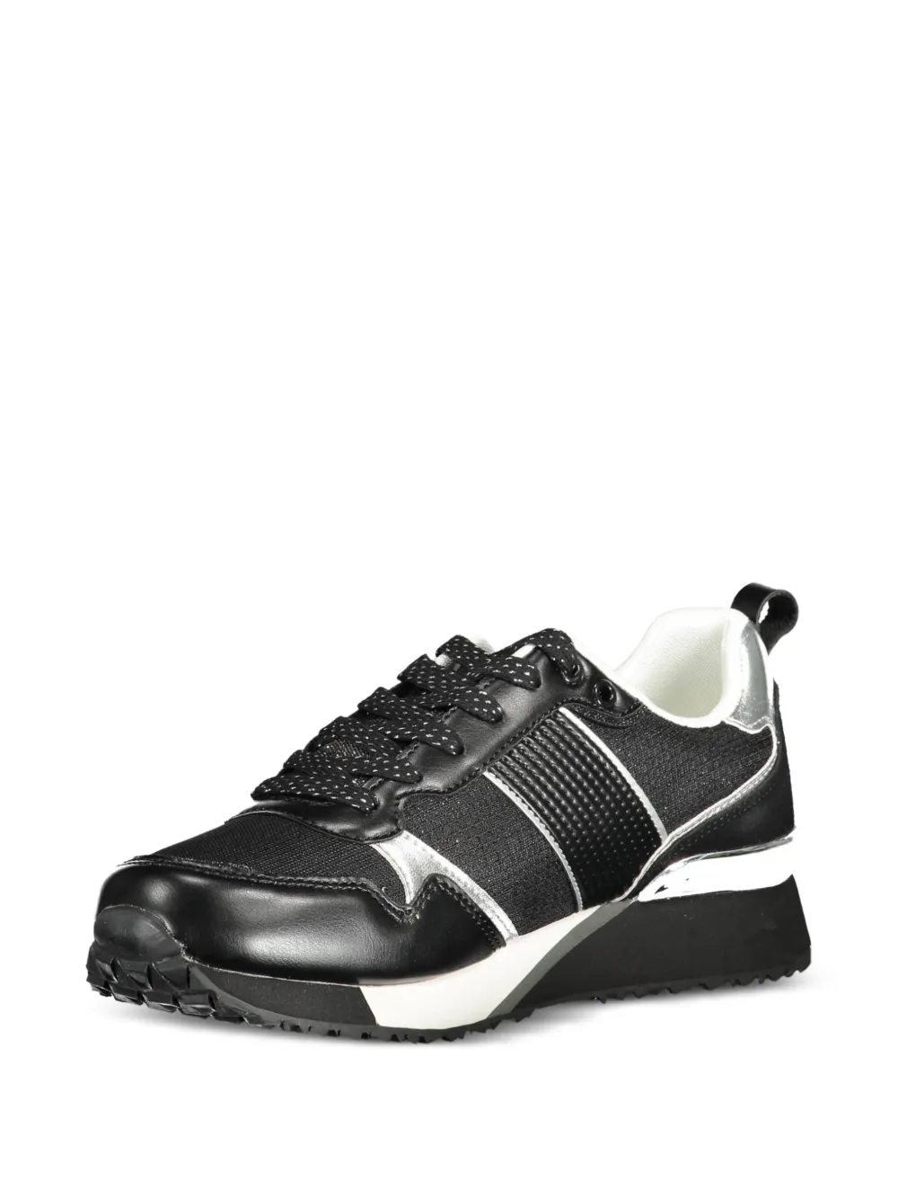 U.S. POLO ASSN. metallic-panel logo-patch sneakers Zwart