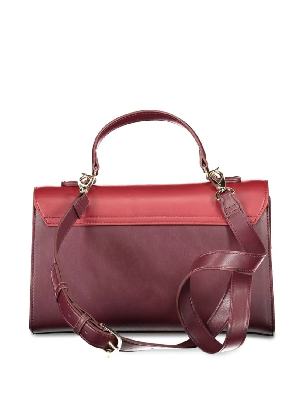 MARIO VALENTINO Tweekleurige shopper met logodetail Rood