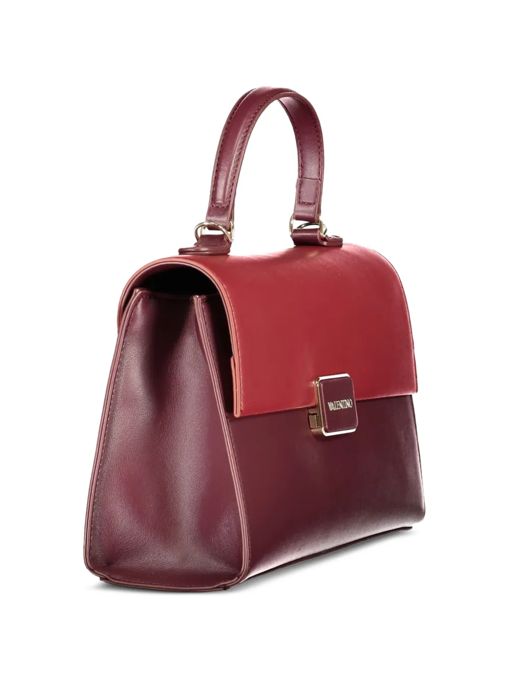 MARIO VALENTINO Tweekleurige shopper met logodetail Rood