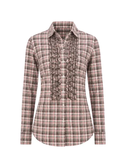 Fred Perry chemise à carreaux et à volants