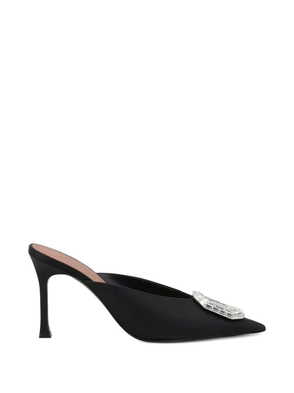 Amina Muaddi crystal-embellished pointed-toe mules Zwart