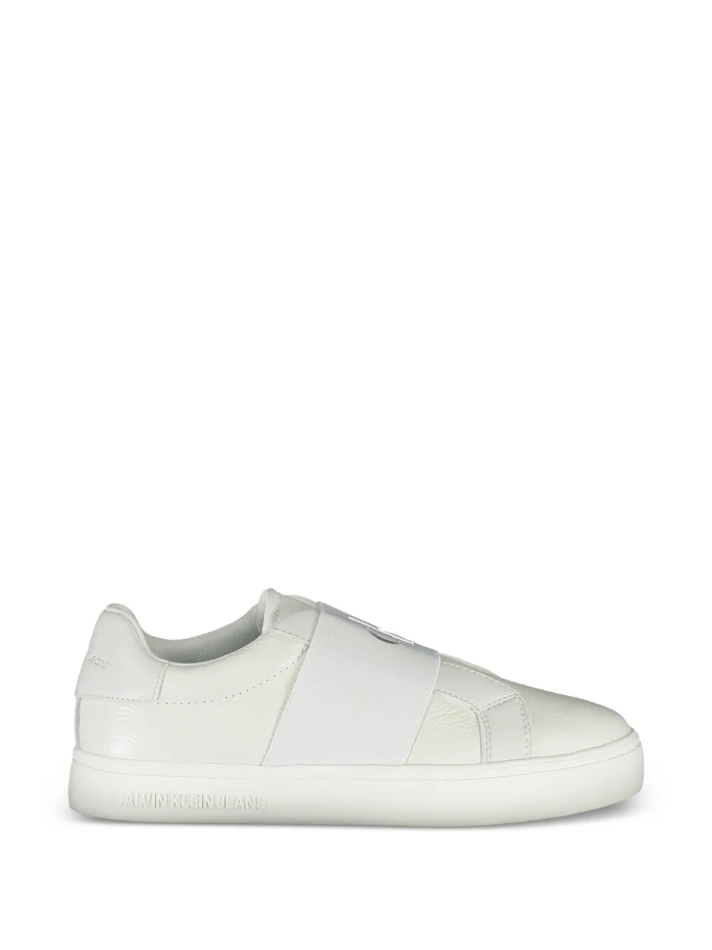 Calvin Klein logo-strap slip-on sneakers - Weiß