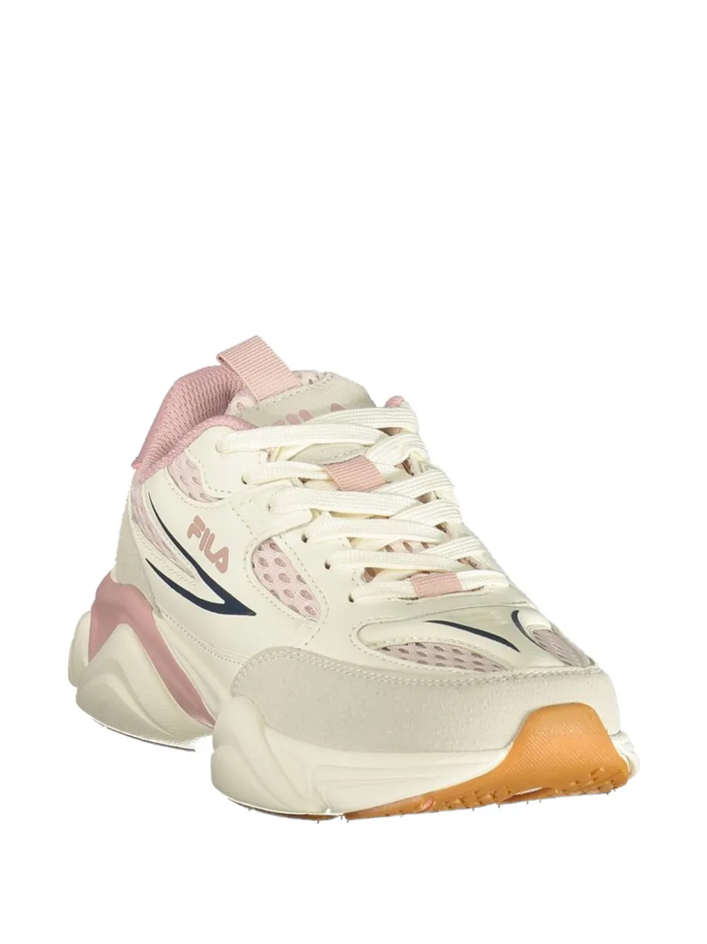 Fila White Polyester Athletic Sneakers In Neutral