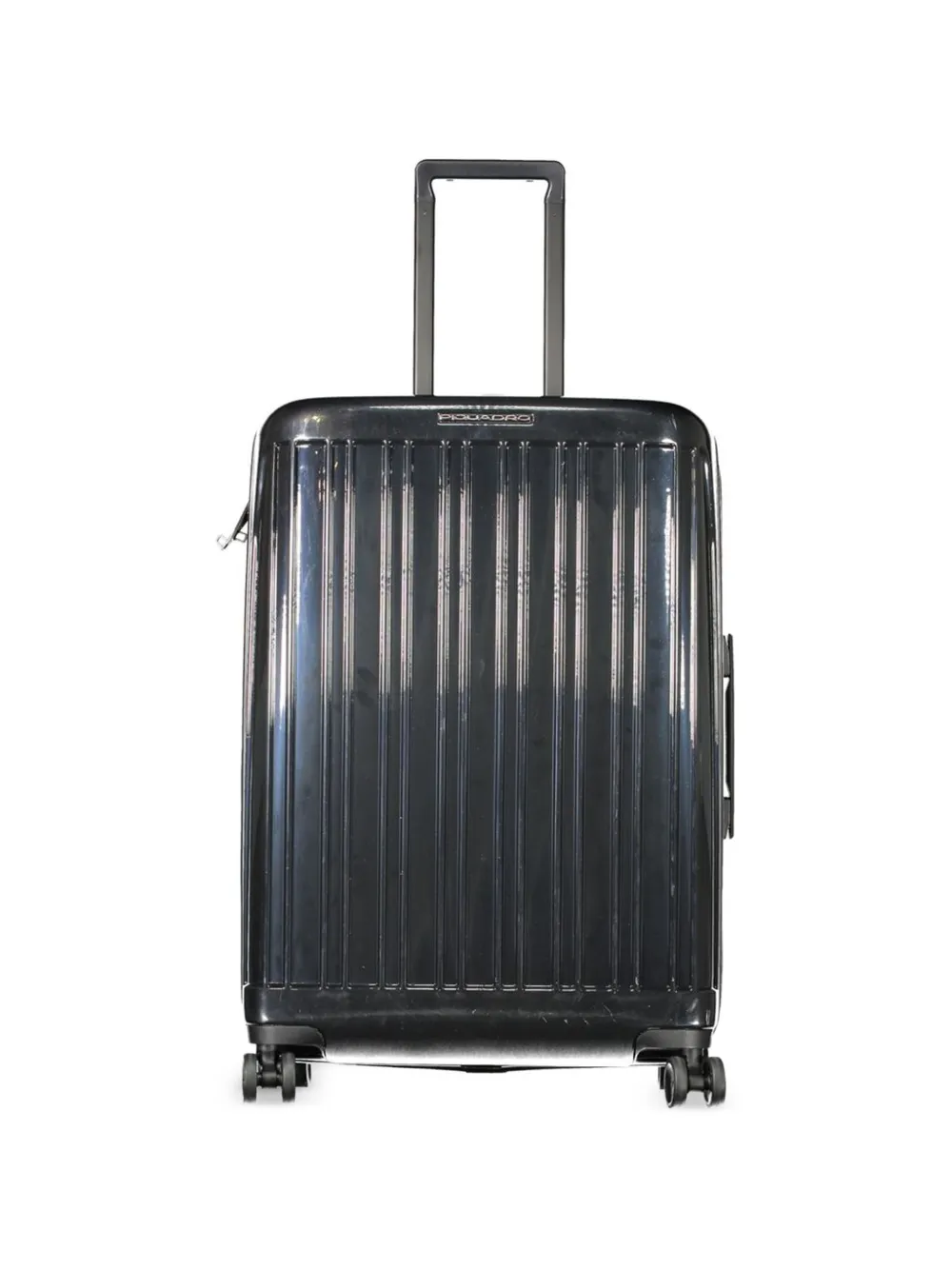 PIQUADRO ribbed glossy trolley - Nero