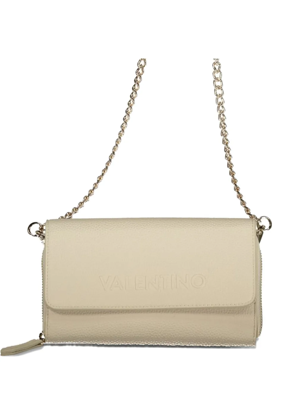 Valentino By Mario Valentino Logo-embossed Crossbody Bag In Neutral