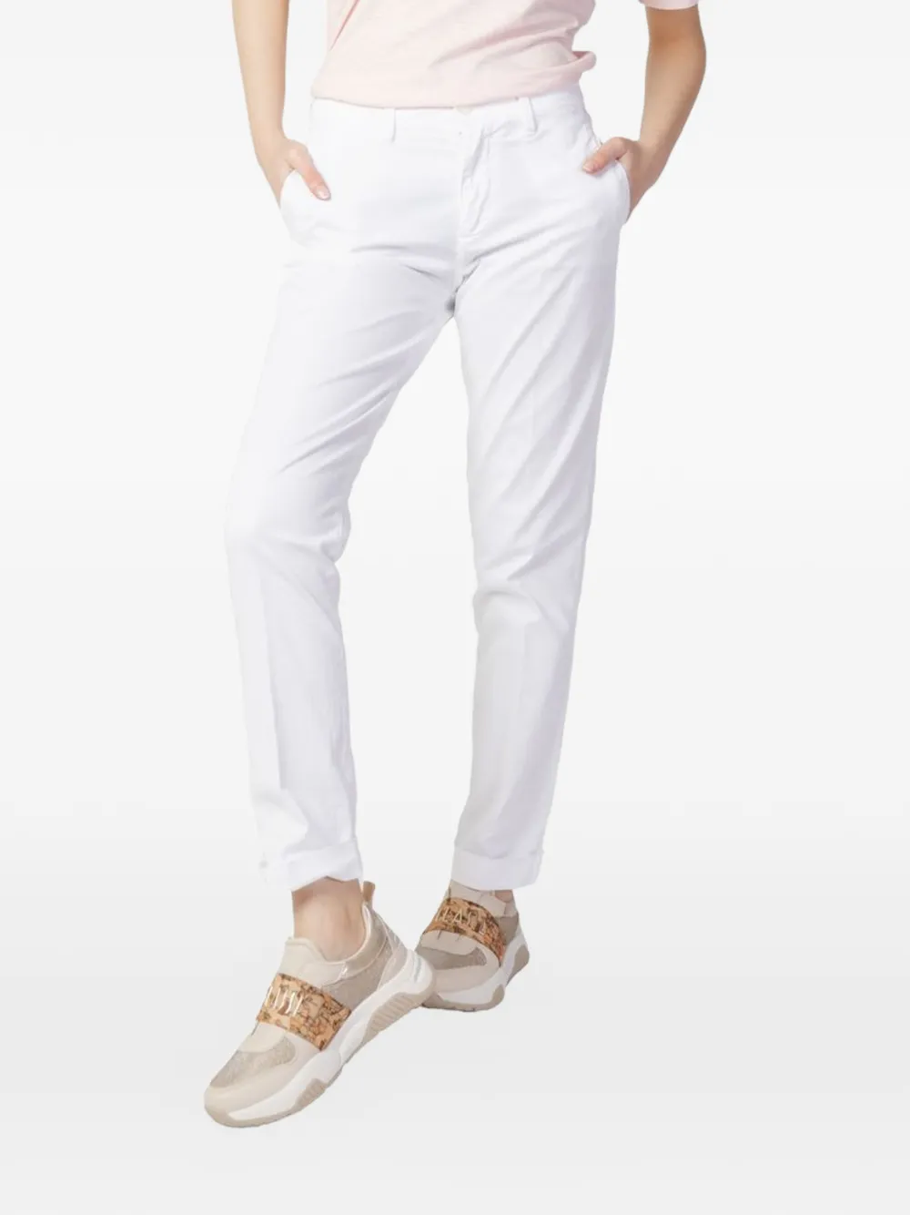 Blauer belt-loops trousers - Bianco