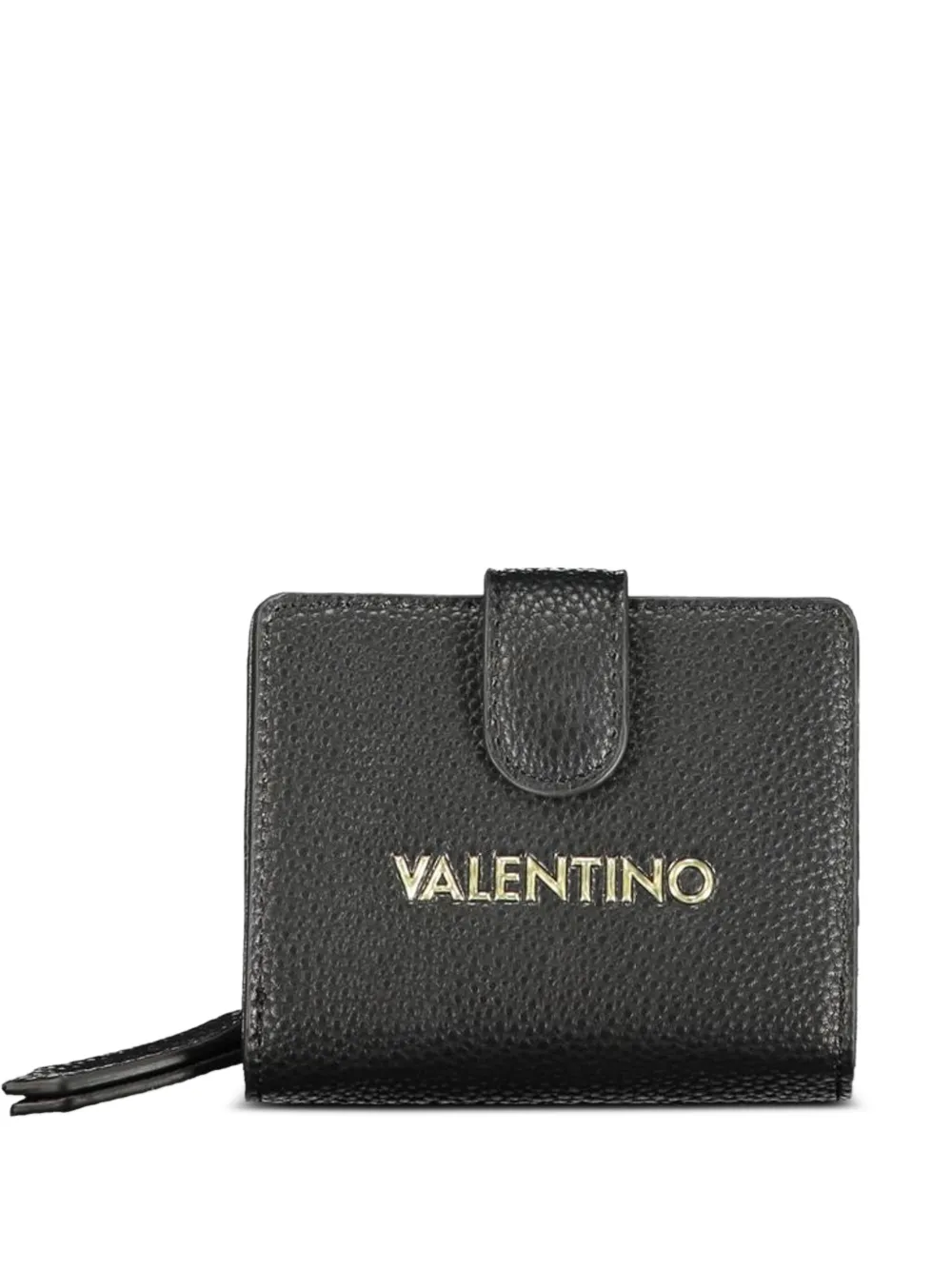 MARIO VALENTINO pebbled logo-lettering wallet - Nero