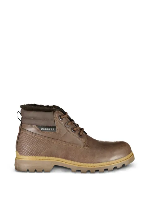 Carrera faux-fur trim lace-up boots