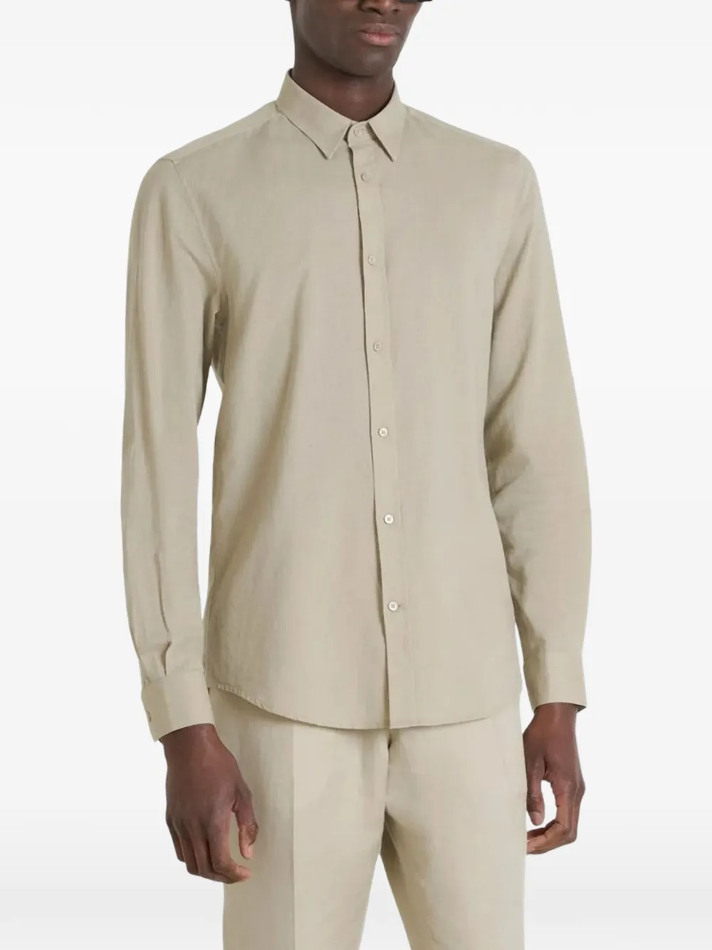 Antony Morato Toledo button-down overhemd met lange mouwen Beige