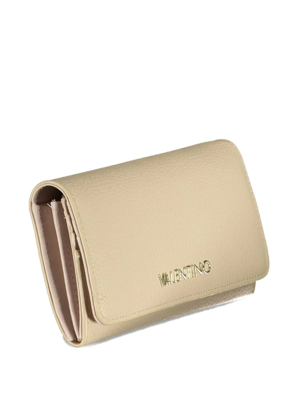 MARIO VALENTINO pebbled logo-lettering wallet - Toni neutri