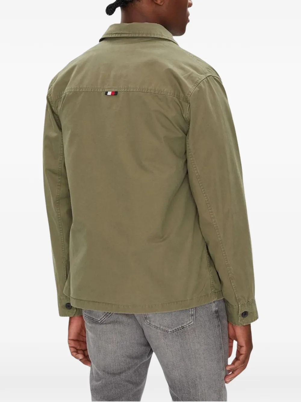 Tommy Hilfiger Jack met logo-patch en knopen Groen