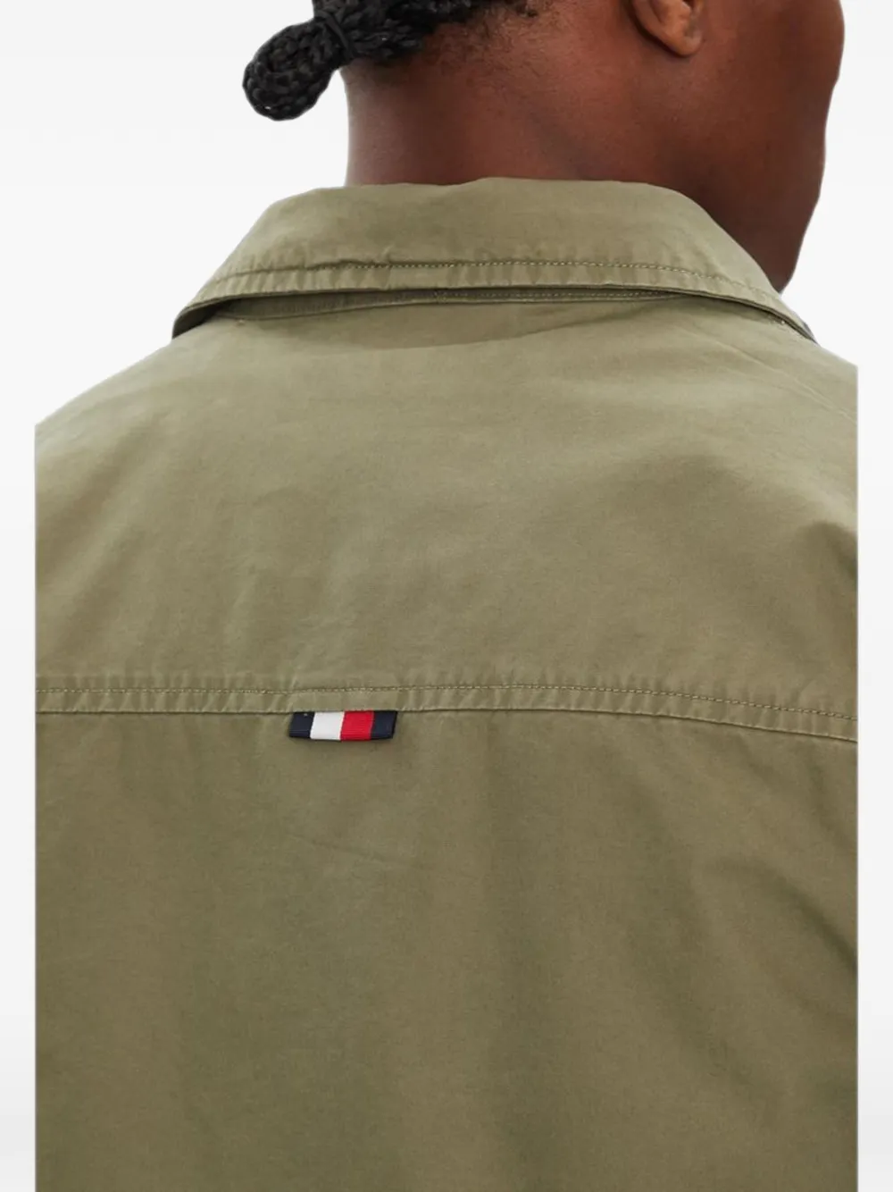 Tommy Hilfiger Jack met logo-patch en knopen Groen
