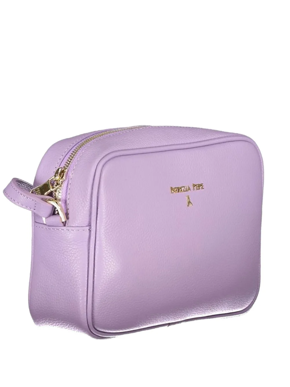 Patrizia Pepe grained leather crossbody bag - Viola