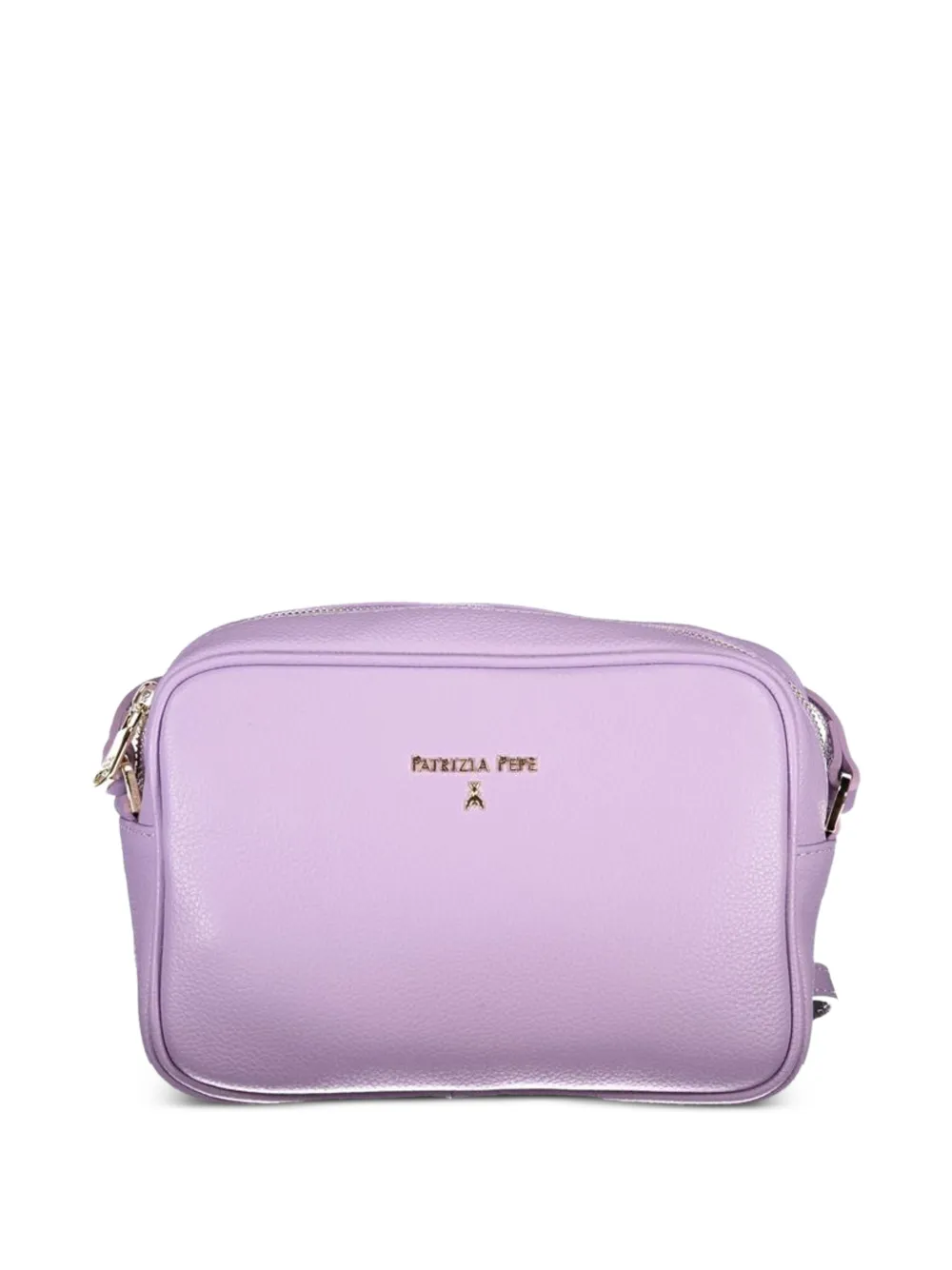 Patrizia Pepe grained leather crossbody bag - Viola