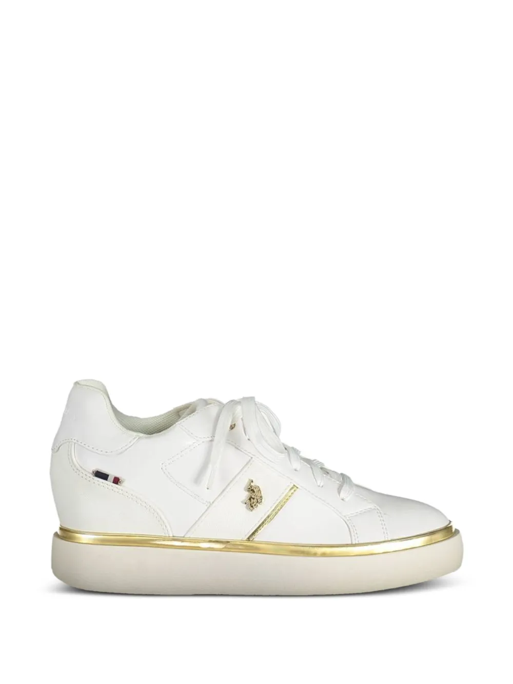 U.S. POLO ASSN. logo-plaque sneakers Wit