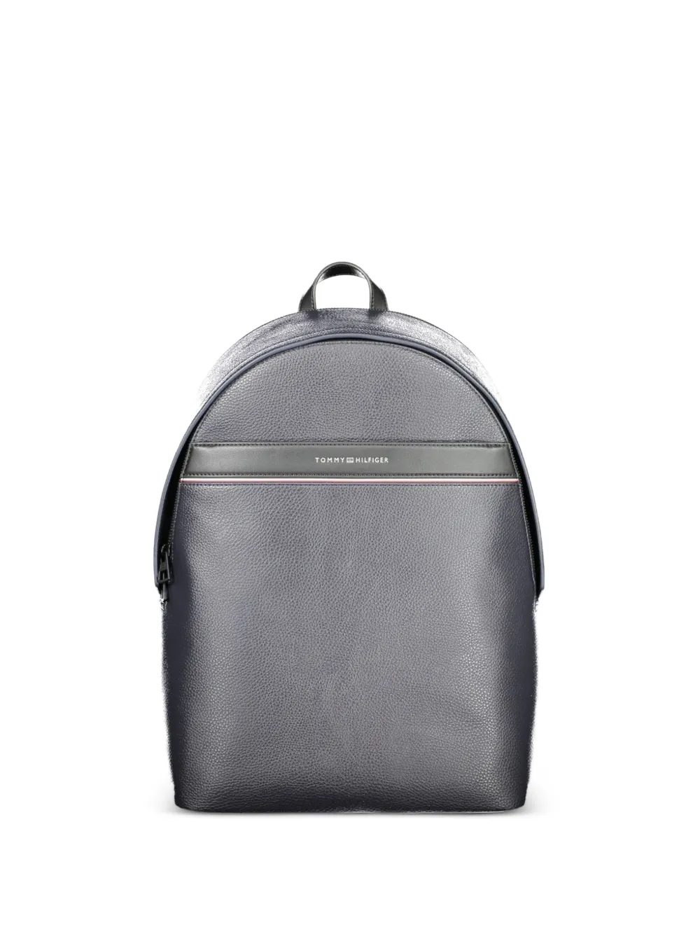 Tommy Hilfiger pebbled-texture logo-lettering backpack - Grau