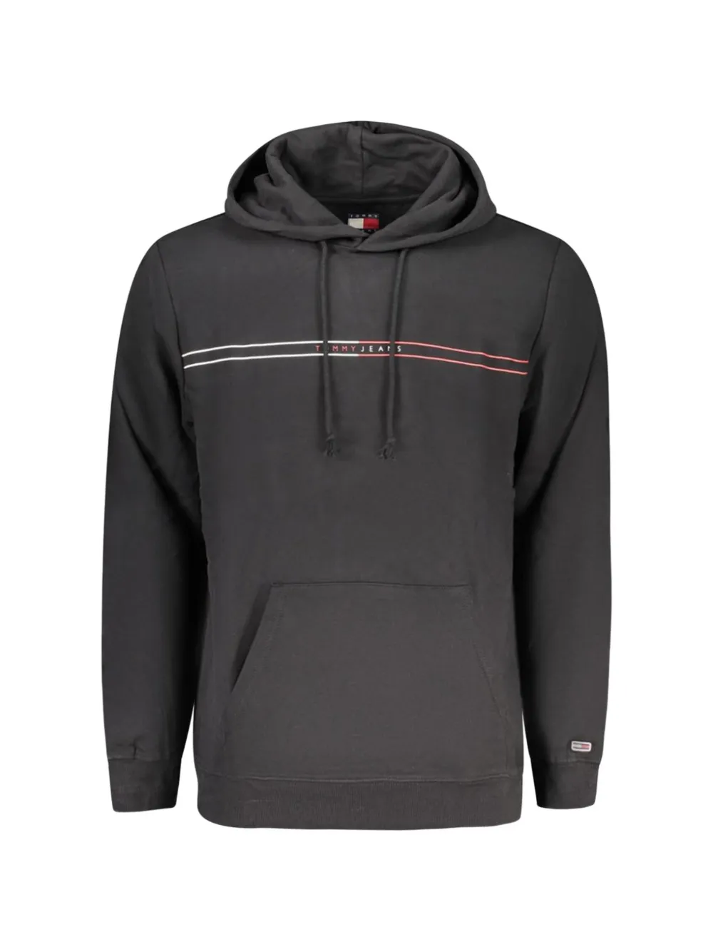 Tommy Hilfiger logo-print drawstring hoodie - Grigio