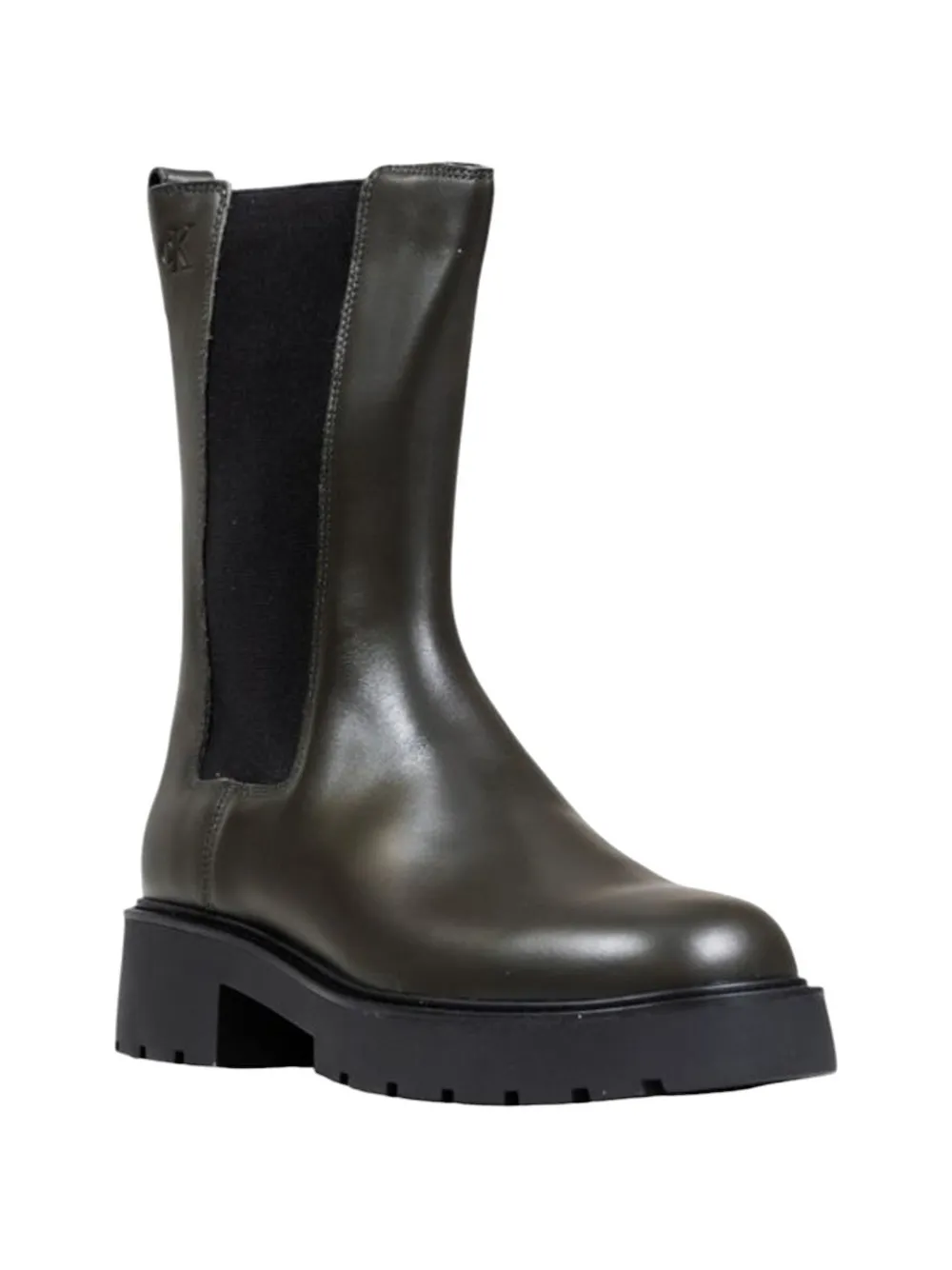 Calvin Klein Jeans logo-debossed chunky-sole chelsea boots Bruin