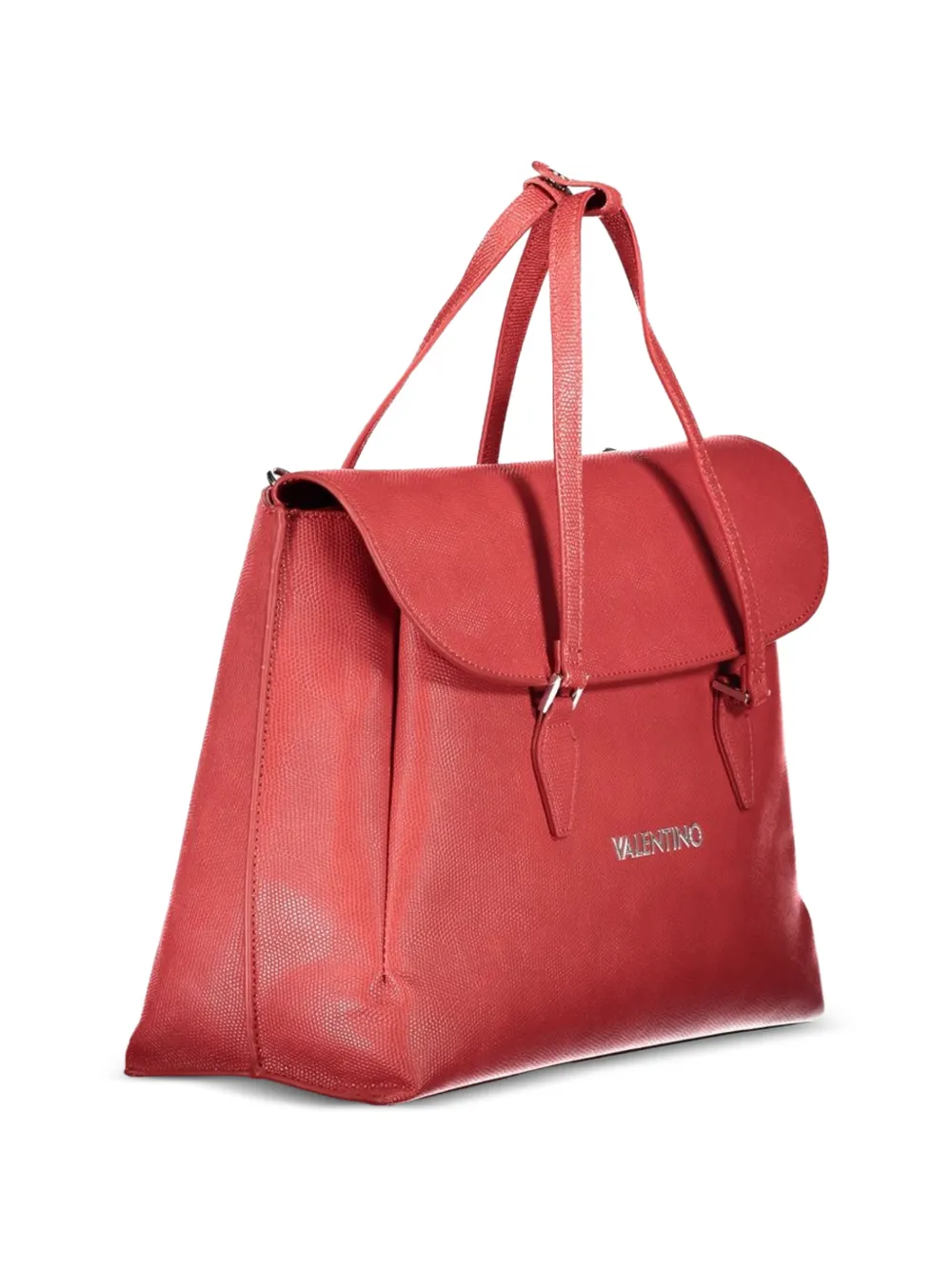 MARIO VALENTINO Shopper met omslag en textuur Rood