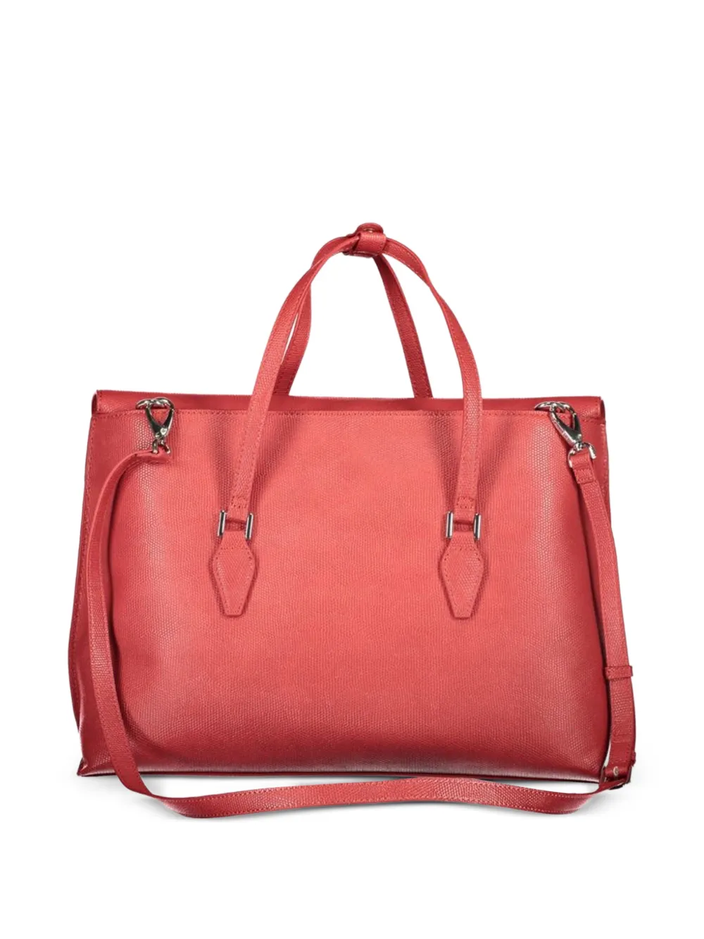 MARIO VALENTINO Shopper met omslag en textuur Rood