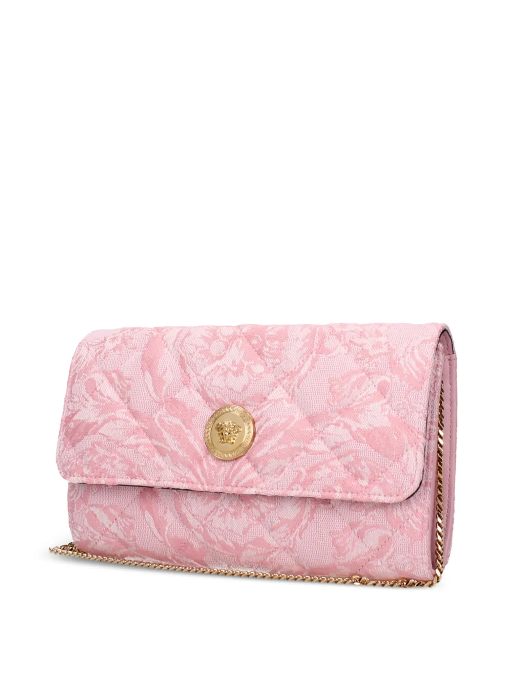 Versace Medusa gewatteerde schoudertas met jacquard Roze