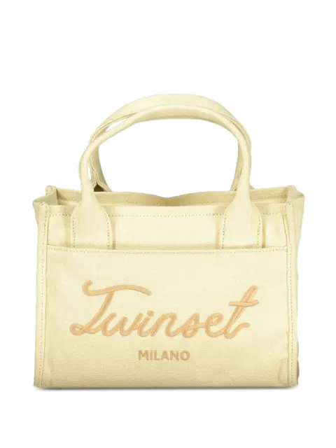 TWINSET logo-embroidered tote bag