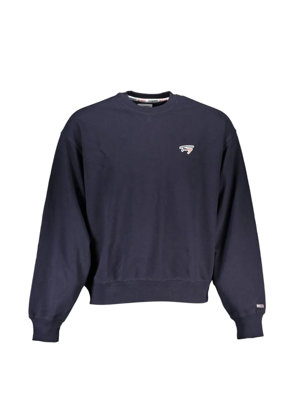 Tommy Hilfiger logo-embroidered crew-neck sweater - Blau