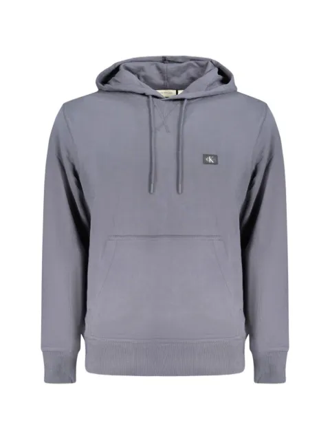 Calvin Klein logo-patch cotton hoodie