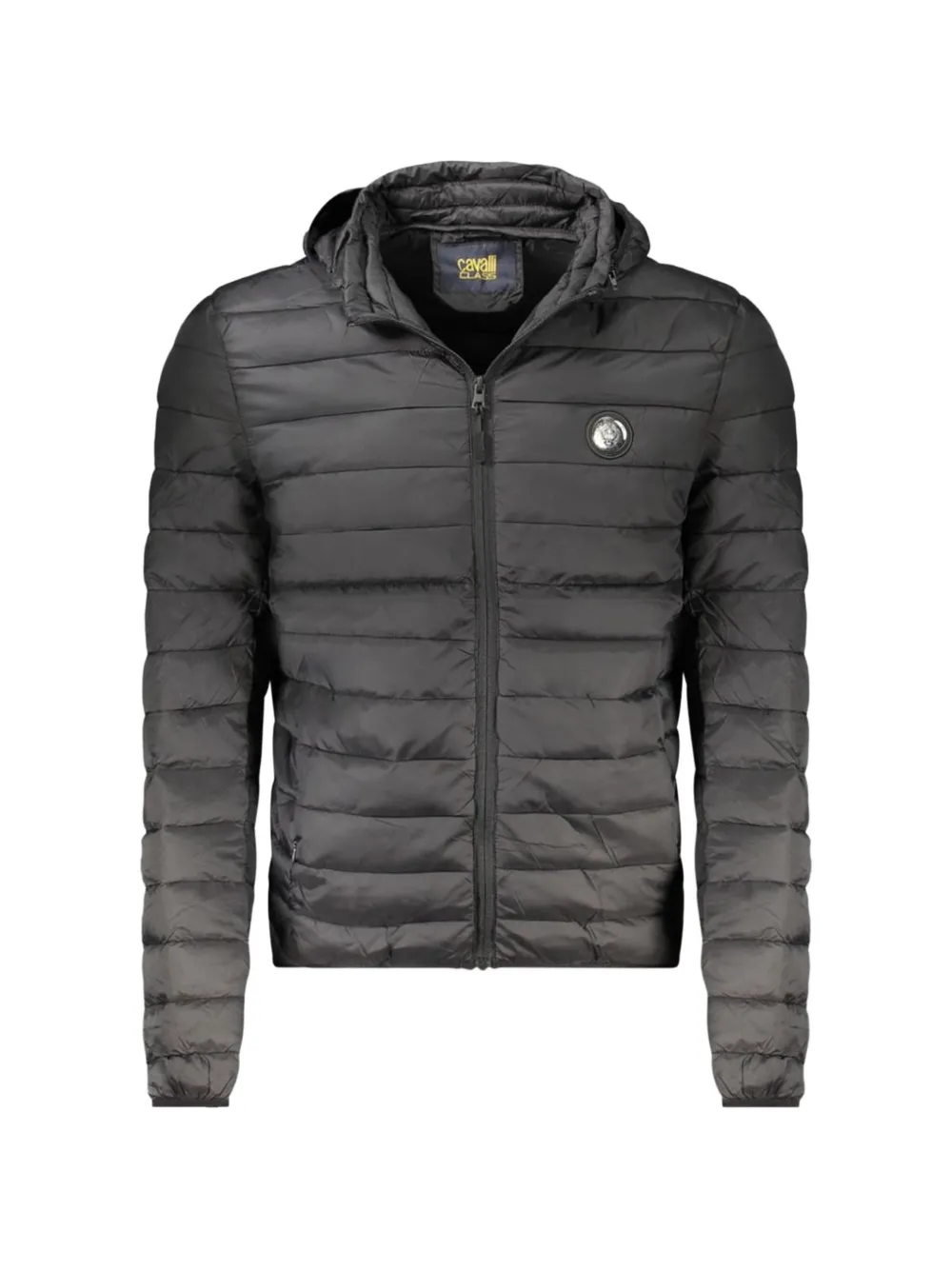 Cavalli Class padded hooded jacket - Schwarz