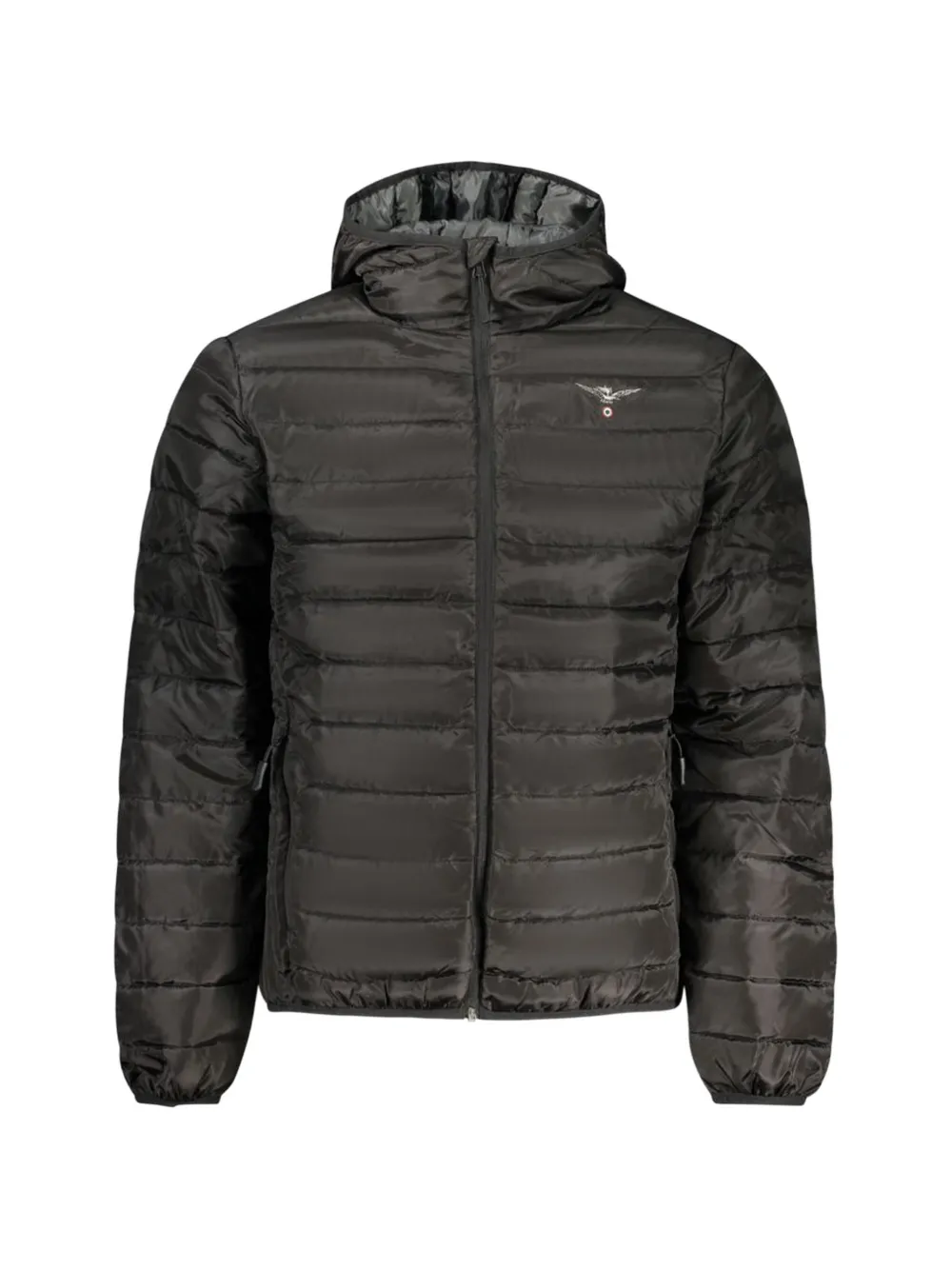 Aeronautica Militare quilted hooded jacket