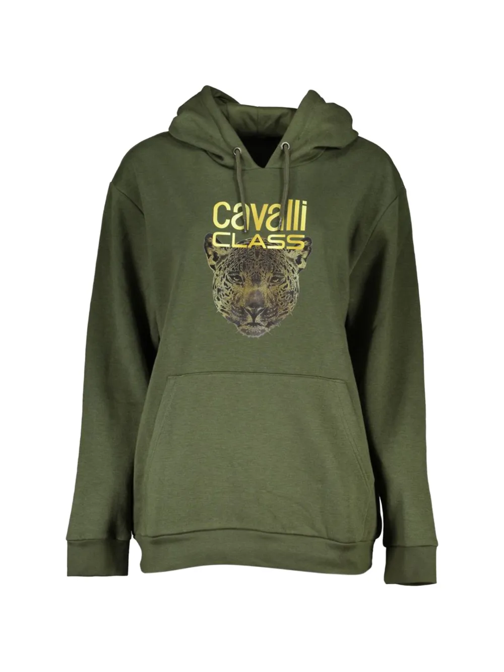 Cavalli Class leopard-print hoodie - Verde