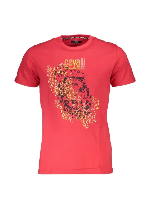 Cavalli Class print-detail round-neck T-shirt