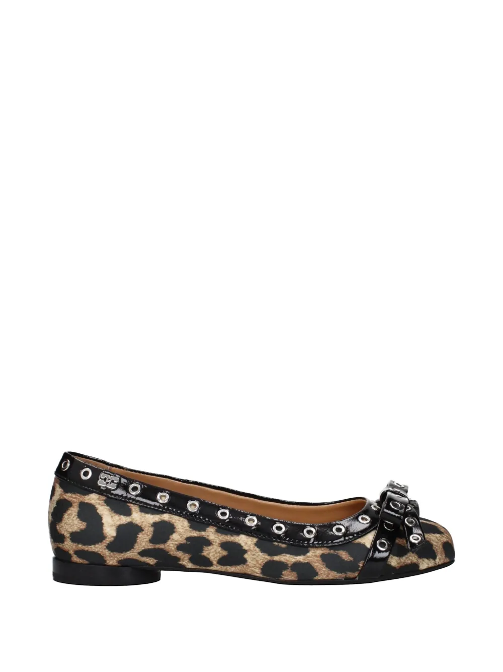 GANNI leopard-print ballet flats - Toni neutri