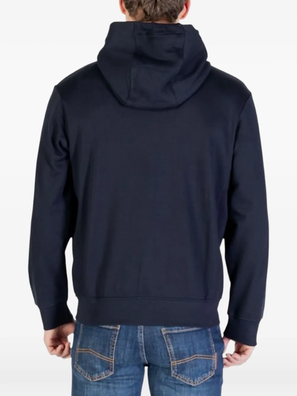 Armani Exchange Hoodie met logoprint en rits Blauw