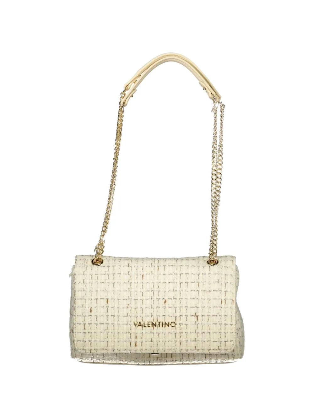 MARIO VALENTINO tweed-effect shoulder bag - Bianco